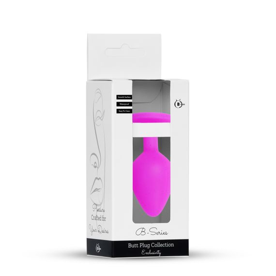 Анальна пробка - Jewellery Silicone Pink Plug M Light Blue | Зображення 5
