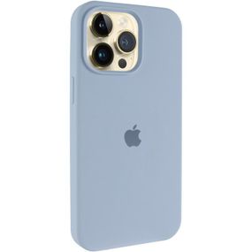 Чохол Silicone Case (AA) Logo with MagSafe для Apple iPhone 14 Pro Max (6.7") Блакитний / Lilac Blue
