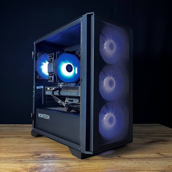 Збірка на замовлення: ігровий ПК Montech Air 100 ARGB Black Tower / AMD Ryzen 5 7500F (6 (12) ядер по 3,7 - 5,0 ГГц) / 32 ГБ DDR5 / 1000 ГБ SSD M.2 / nVidia GeForce RTX 5060 Ti, 16 ГБ GDDR7, 128-bit / 650W | Зображення 1
