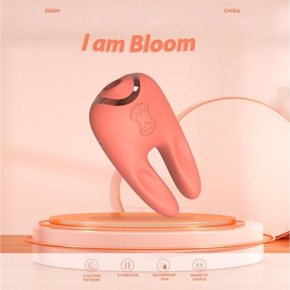 Стимулятор для клітора Chisa Kissen Bloom з вібрацією та всмоктуванням, помаранчевий Sex Aura | Зображення 5