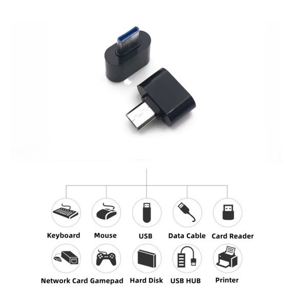 Універсальний адаптер Type-C до USB, для планшетів, ПК, телефонів | Зображення 1