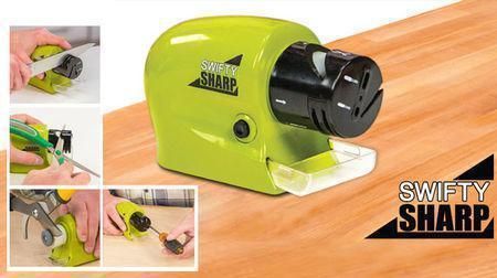 Беспроводная универсальная точилка для ножей Swifty Sharp Motorized Knife Sharpener Ножеточка Свифти Шарп | Зображення 5