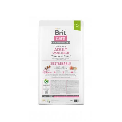 Сухой корм Brit Care Dog Sustainable Adult Small Breed для собак малых пород, с курицей и насекомыми, 7 кг | Зображення 4