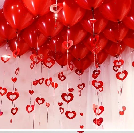 ГІРЛЯНДА ІЗ СЕРДЕЧОК  ЧЕРВОНА | Зображення 3