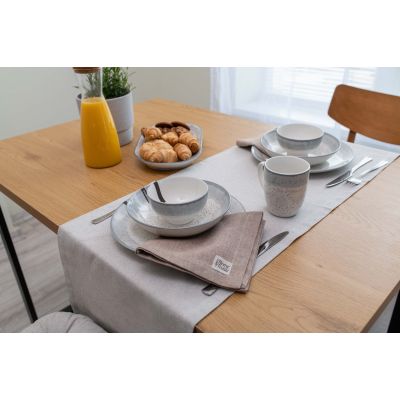 Тарілка Ardesto Siena, 27см, порцеляна, біло-сірий (AR2927SW) | Зображення 3