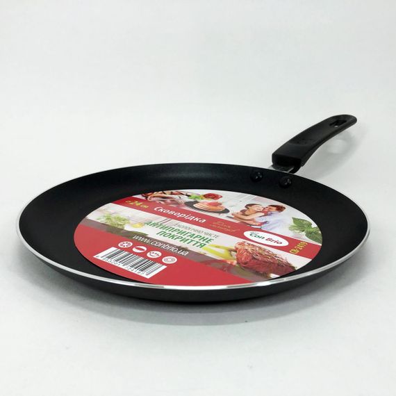 Сковорода для млинців Con Brio CB-2419 з антипригарним покриттям Xylan plus 24 см, якісна сковорода | Зображення 2