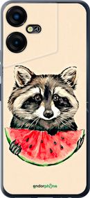 Чохол на Tecno POVA NEO 3 Єнотик з кавуном "4605u-3140-2448"