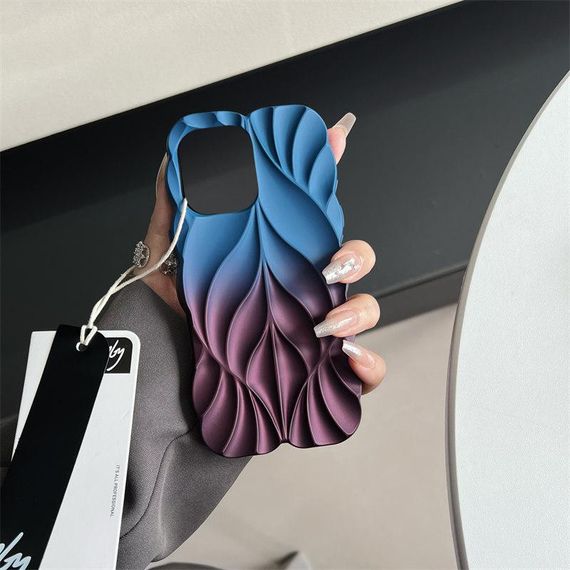 TPU чохол Leaf для Apple iPhone 15 Pro Max (6.7") Navy Blue / Plum | Зображення 1