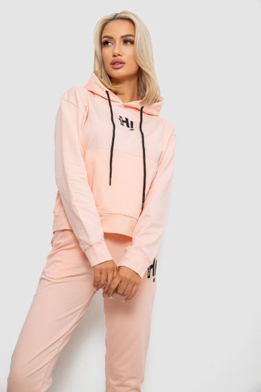 Спортивный костюм женский двухнитка, цвет персиковый, 214R1419-003 | Зображення 1