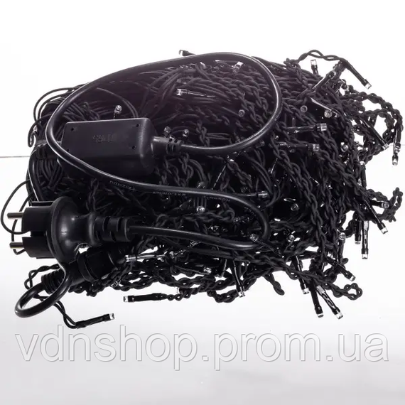 Вулична гірлянда Бахрома 20 м 335 LED гірлянда штора чорний провід Синій 20MBBL | Зображення 3