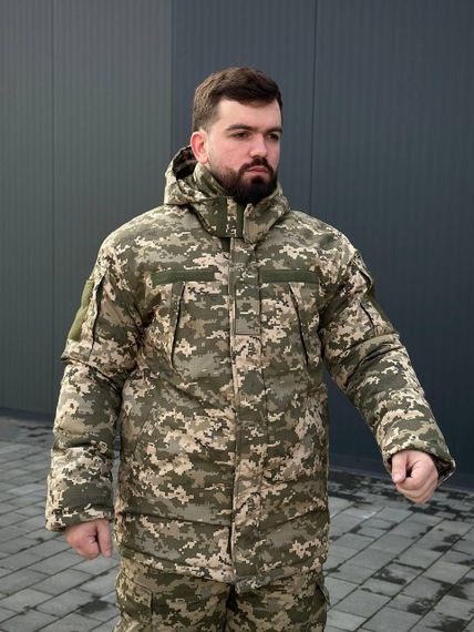 Теплий Зимовий Бушлат B&L піксель БАТАЛИ