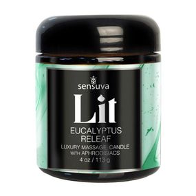 Массажная свеча Sensuva Lit Eucalyptus Releaf Luxury Massage Candle 113г Sex Aura