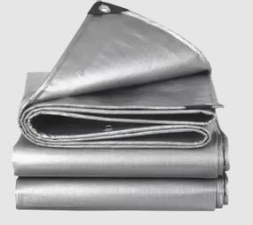 Тент тарпаулиновый Shadow с металлическими люверсами 150 г/м² 5 х 8 м серый (TESH00011)