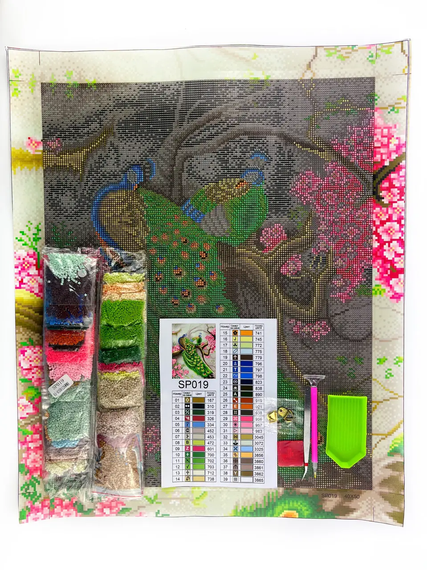 Алмазна мозаїка Павичі 40х50 см ColorArt  SP019 | Зображення 1