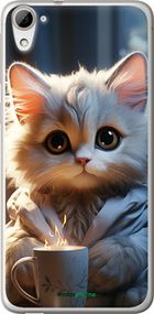 Чохол на HTC Desire 826 dual sim Білий кіт "5646u-312-2448"