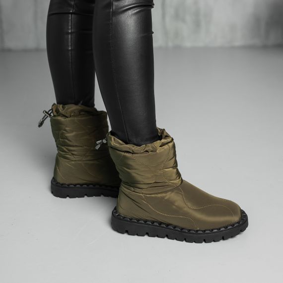 Ботинки дутики женские Fashion Molly 3878 40 размер 255 см Оливковый | Зображення 5
