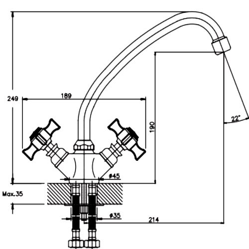 Змішувач для кухні Haiba ZEON 271 HB0427 | Зображення 1