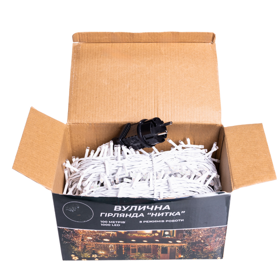 Гірлянда Різдвяна фея вулична 100 м 1000 LED білий провід Мультиколір CF1000L100MWML | Зображення 3