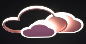 Люстра світлодіодна стельова LED світильник для квартири на стелю лед 27939 Рожевий 6х32х55 см.