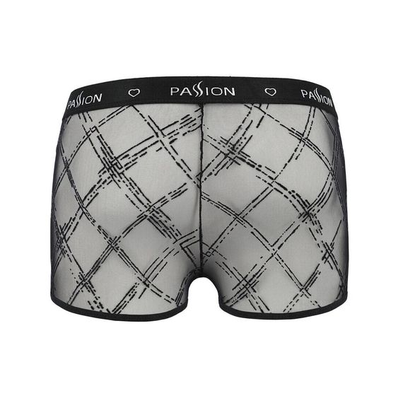 Чоловічі прозорі боксери Passion 032 SHORT JAMES S/M Black, сітка | Зображення 5