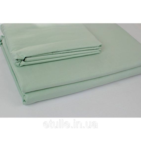 Простынь на резинке SoundSleep Shine сатин light green светло-зеленая 200х200 см | Зображення 1