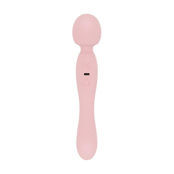 Вібромасажер Good Vibes Only - SIMI Double-Sided Wand Vibrator Soft Silicone - Pink | Зображення 2