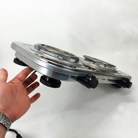 Електрична плита Rainberg RB-008 на 2 поверхні спіральна + 2 регулятори LJ-956 3500 Вт | Зображення 7