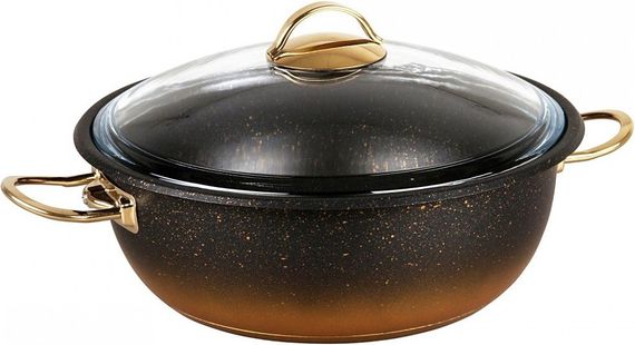 Мантоварка пароварка O.M.S. Collection 6091-C 30см 6,4л с гранитным покрытием 6 предметов Черный (Турция) | Зображення 5