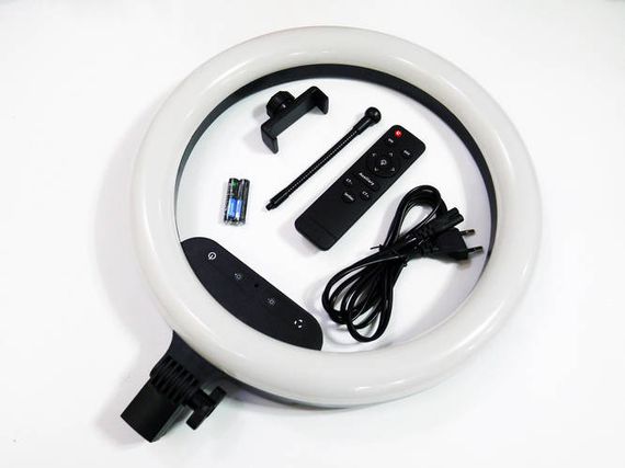 Кольцевая LED лампа для съемки с  держателем телефона, штативом и ДУ XPRO SD-360 36см (40747-SD-360) | Зображення 5
