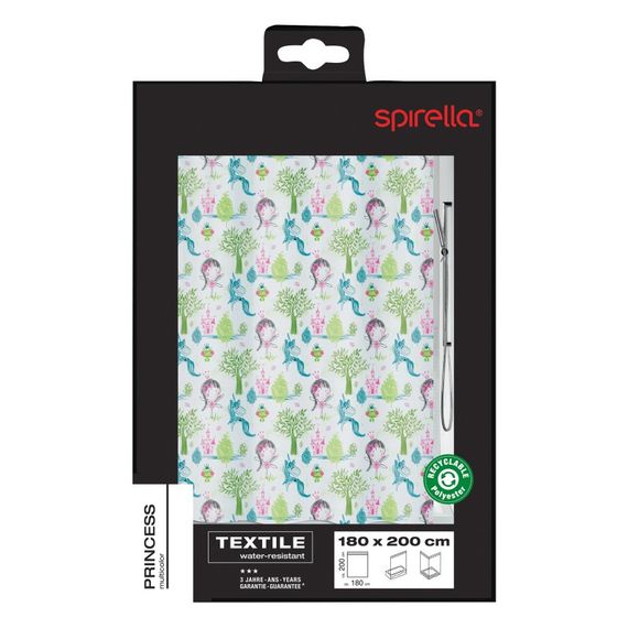 Шторка для ванной и душа Spirella Princess 180x200 см, водоотталкивающая полиэстер, 10.20162 | Зображення 2