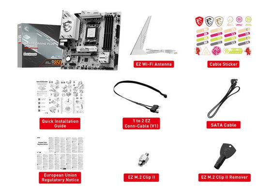 Материнcкая плата MSI B850M GAMING PLUS WIFI6E sAM5 B850 4xDDR5 M.2 HDMI DP WiFi BT mATX 911-7E81-001 | Зображення 1