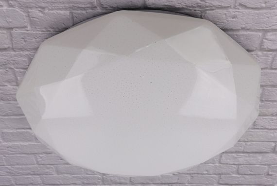 Сучасний круглий світильник стельовий LED для кімнати кухні ванної з пультом 25707 Білий 10х48х48 см.