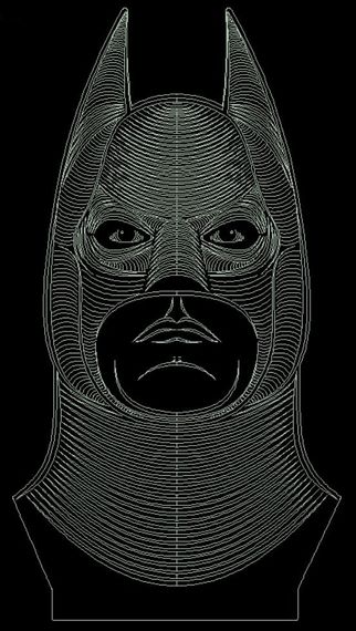 Акриловый светильник-ночник Бэтмен белый tty-n000735