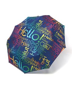Парасолька автомат RAIN FLOWERS №1130 "Привітання" жіноча на 9 спиць Синій
