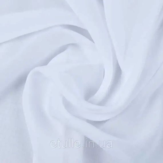 Готовий тюль білий шифон на тасьмі ширина 3 метри висота 2.7 метрів | Зображення 1