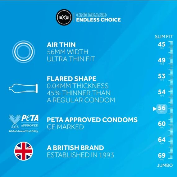 Презервативы с повышенной чувствительностью EXS - Air Thin, №144 sexstyle | Зображення 3