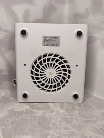 Настольная маникюрная вытяжка Simei 858-1 80W с многоразовым HEPA фильтром, белая | Зображення 3