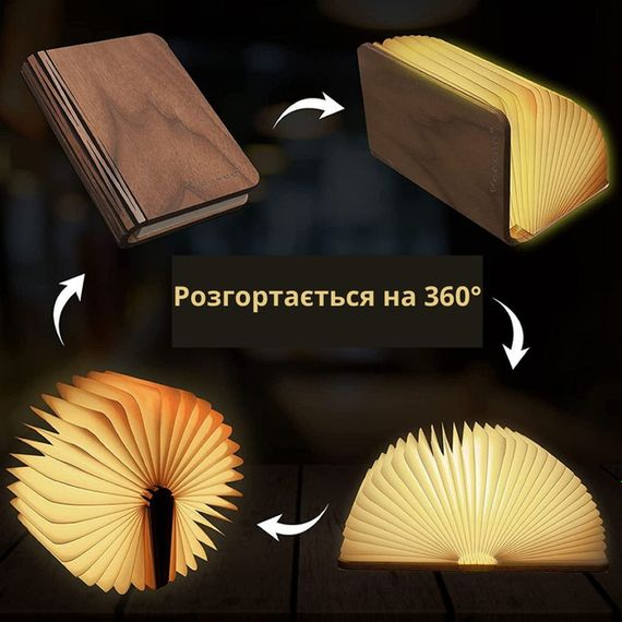 Складна настільна світлодіодна лампа-книга з USB-зарядкою XPRO BOOK LAMP (44686-_299) | Зображення 2