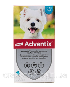 Капли инсектоакарицидные Advantix Elanco для собак весом 4-10 кг ЦЕНА ЗА 1 ШТ 85910396