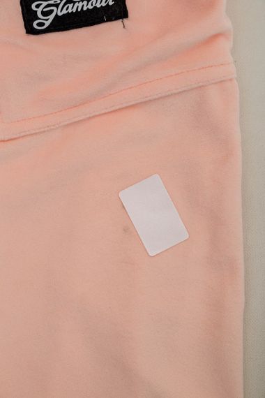 Штаны женские велюровые  -уценка, цвет персиковый, 238R58473-U-7 | Зображення 5