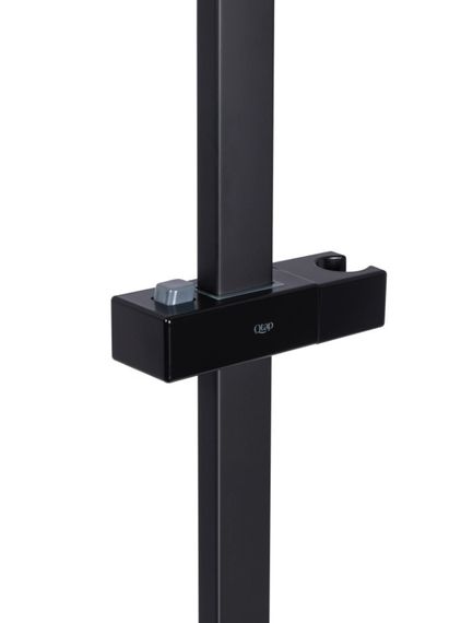 Душова стійка Qtap з тримачем універсальна Lepit, Matt Black, 705 мм, прямокутна QTLEP82103NB | Зображення 3