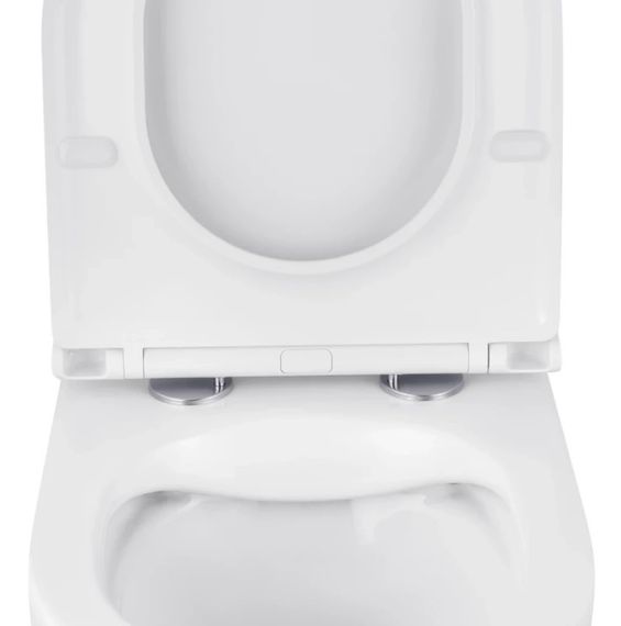 Унітаз підвісний безобідковий Kroner Harz WHI493736 RIMLESS з сидінням Slim Duroplast / Soft-close / Quick relase (KH493736WHIR) (CV029609) | Зображення 8