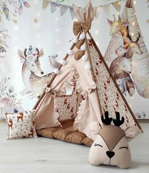 Детский вигвам палатка домик для девочек БОН БОН Олененок 180 см
