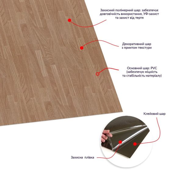 Самоклеюча LVT плитка 610х610х1,5мм SW-00003277 | Зображення 3
