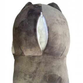 Мягкая игрушка-подушка Хаски Батон 110см Серый