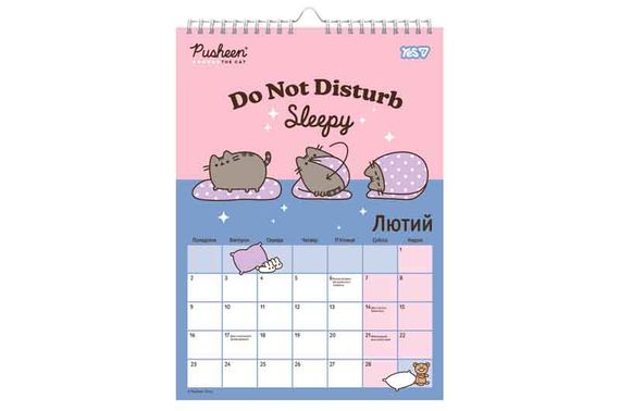 Календар-планер "Pusheen" 270269 настінний на 2026р., А3 Yes