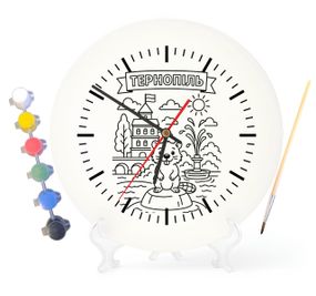 Детский набор для творчества часы раскраска Тернополь 30 см (Г0139)
