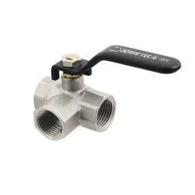 Кран кульовий триходовий Raftec BLACK 1/2" ВВ DN15 (TDRH01)