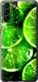 Чохол на Samsung Galaxy S21 Plus Зелені часточки лимона "852t-2115-2448"