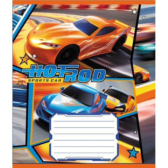 Тетрадь ученическая "Супертрак" 018-530353K-4 в клеточку, 18 листов